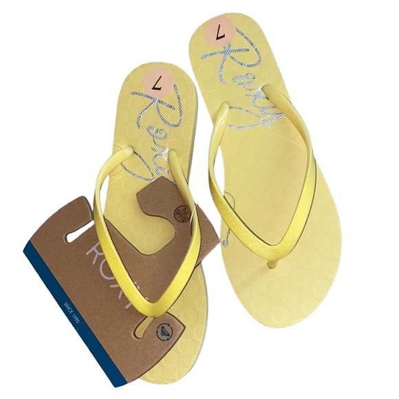 LAST 1 - NEW Roxy glitter flip flops/thongs/sandals - Picture 2 of 10